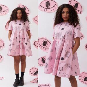 Lazy Oaf x Manjit Thapp Woven Dress UK6/US2 NWT